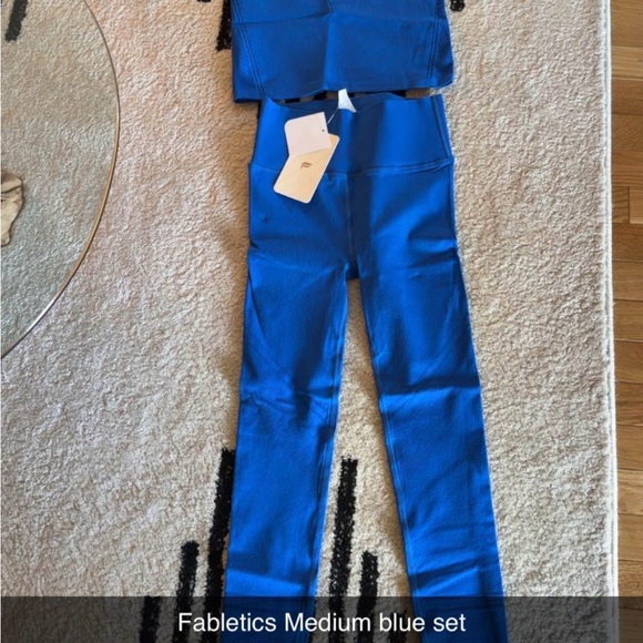 Fabletics Pants - Fabletics Medium Blue High-Rise Leggings and tank